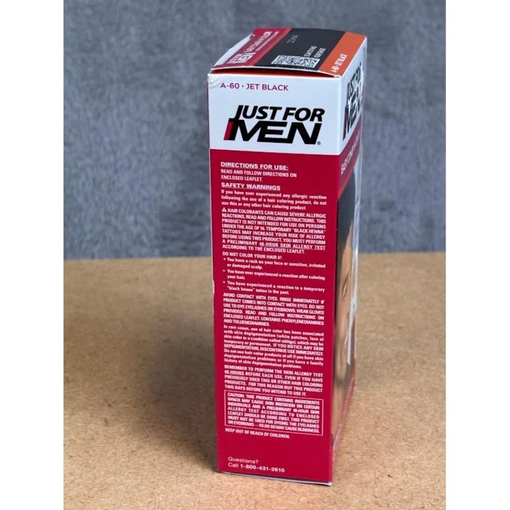 Just For Men‎ Easy Comb-In Color Jet Black A-60 Targeted Gray Coverage Hair Dye